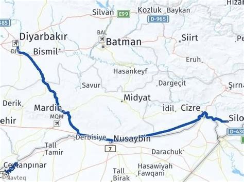 Diyarbakır silopi kaç km